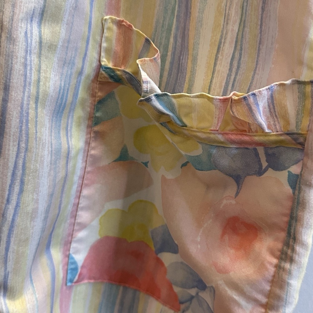 Vintage All Day Cafe floral Snap Housecoat nightgown cottagecore grannycore‎ XL - Picture 8 of 16